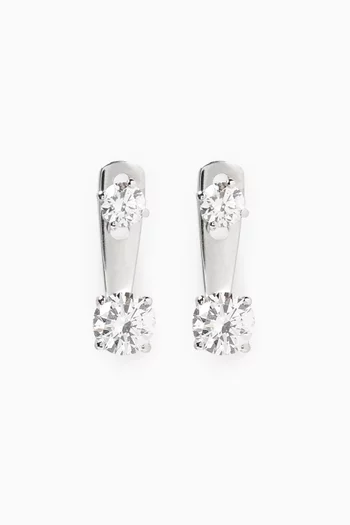 Raindrops Diamond Earrings in 18kt White Gold