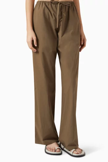 Drawcord Pants in Organic-cotton