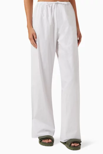 Drawcord Pants in Organic-cotton