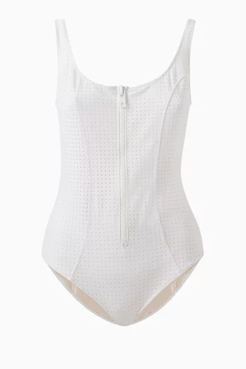 The Jasmine Perforated One-piece Swimsuit
