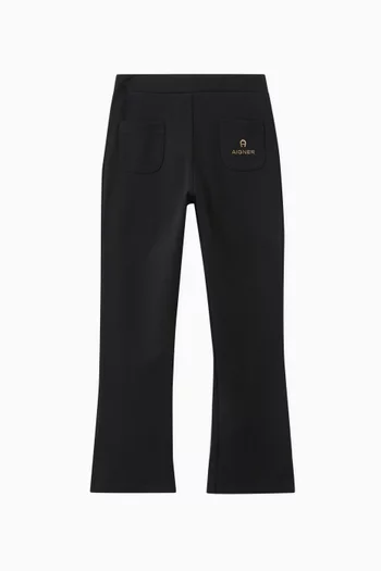 Embroidered Logo Pants in Cotton