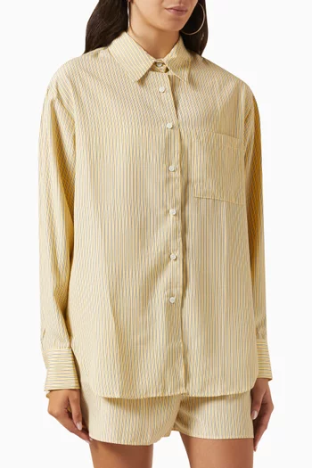 Lui Striped Oxford Shirt in Woven Shirting