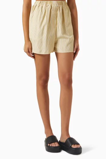 Lui Striped Oxford Boxer Shorts in Woven Shirting