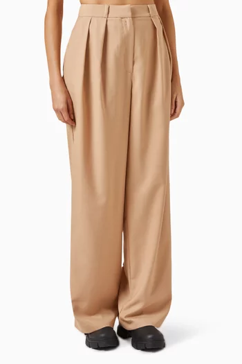 Tansy Pleated Pants in Twill