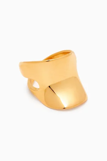 Tavros Ring in 22kt Gold-plated Bronze