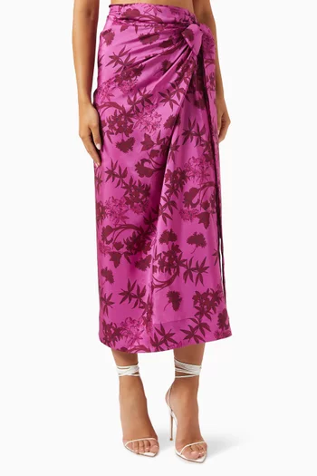 Lumi Tie-up Skirt in Silk