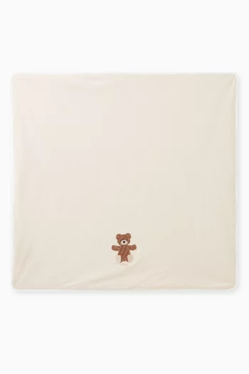 Embroidered Teddy Blanket in Jersey