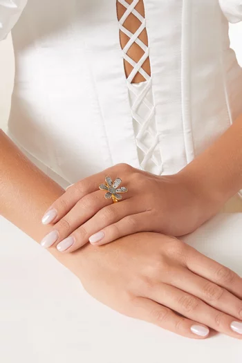 Daisy Ring in 24kt Gold-plated Bronze