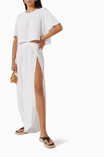 Pani Crop T-shirt in Cotton-jute