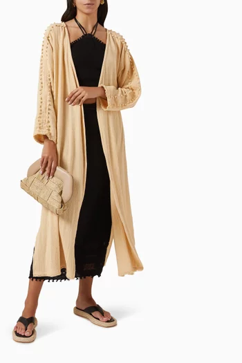 Kolonte Long Cardigan in Cotton-jute