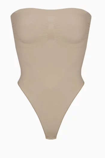 Buy SKIMS Grey Seamless Sculpt Strapless Mid Thigh Bodysuit for Women in  Bahrain