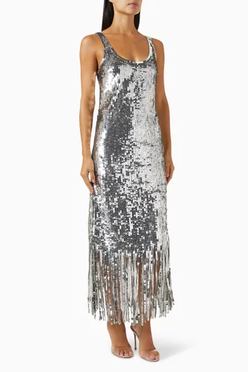 Ayala Sequin Maxi Gown in Nylon