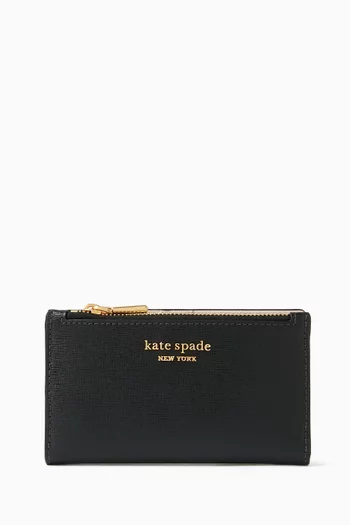 Small Morgan Slim Bifold Wallet in Leather