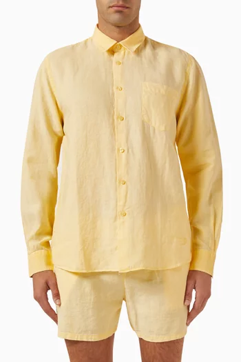 Caroubis Mineral-dyed Shirt in Linen