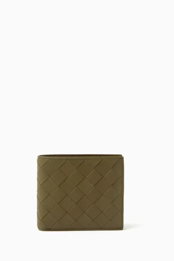 Bi-fold Wallet in Intreccio Leather