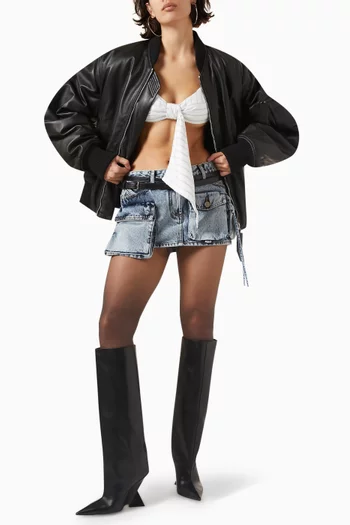 Fay Cargo Mini Skirt in Denim