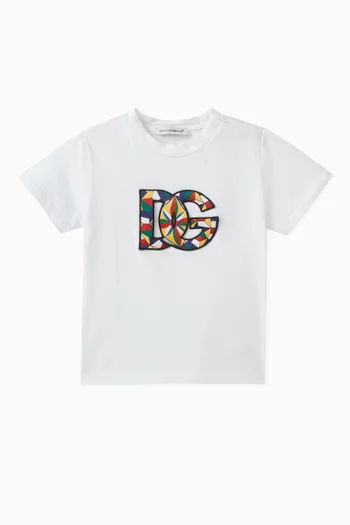 Carretto Print Patch t-shirt in Cotton-jersey