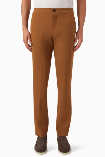 Jersey Trousers in Technical Fabric