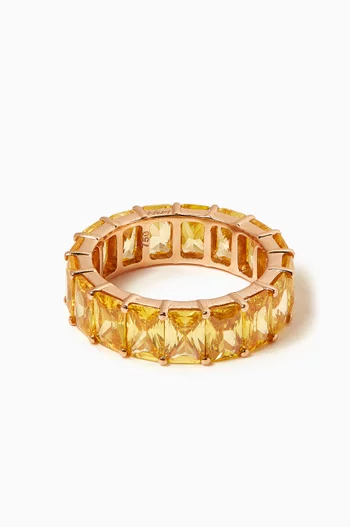 Emerald-cut Eternity Band Ring in 18kt Rose Gold