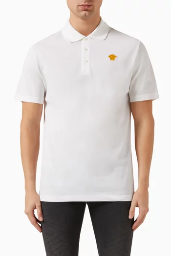 Medusa Logo Polo Shirt in Cotton