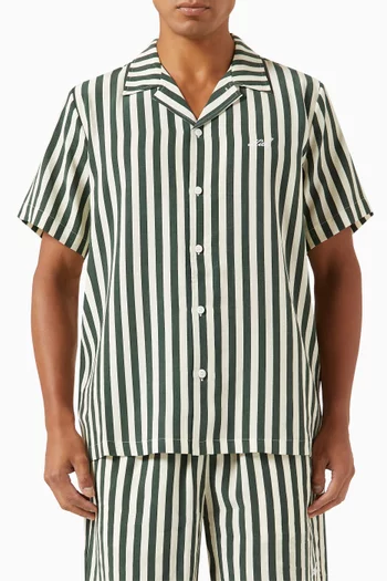 Striped Thompson Camp Collar Shirt