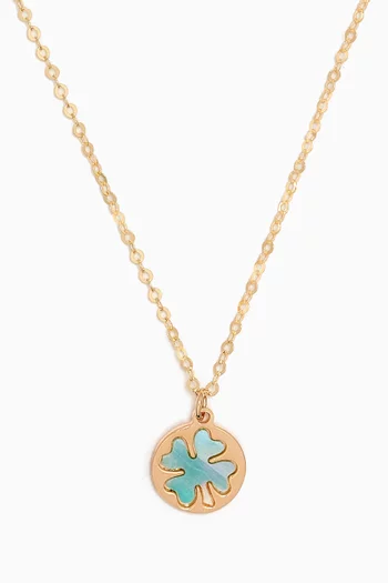 Ara Clover Necklace in 18k Yellow Gold