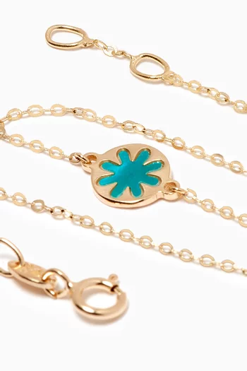 Ara Flower Bracelet in 18k Yellow Gold