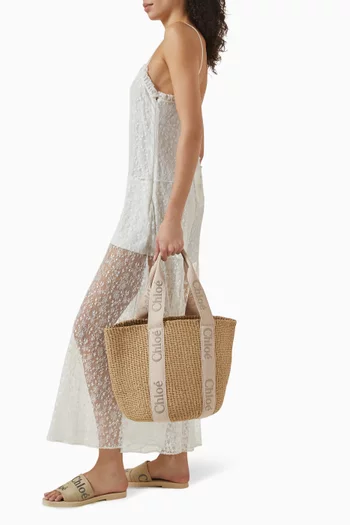 Large Woody Tote Bag in Paper Raffia
