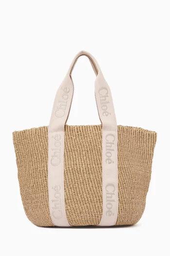 Large Woody Tote Bag in Paper Raffia