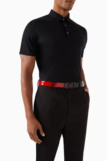 Gancini Reversible Belt in Calf Leather