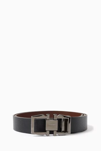 Gancini Reversible Belt in Calf Leather