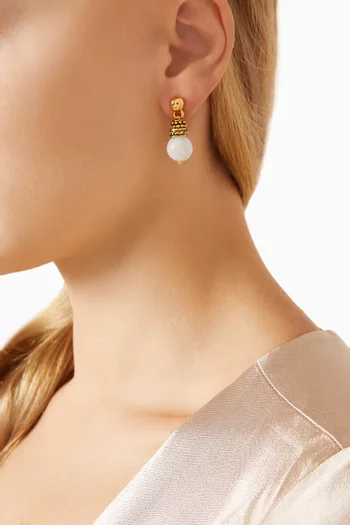 Zetian Earrings in Gold-plated Brass