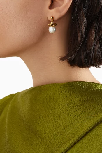 Audrey Earrings in Gold-plated Brass