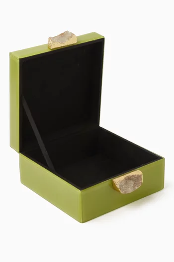 Large Jewelry Box with Stone Knob