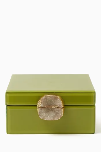 Large Jewelry Box with Stone Knob