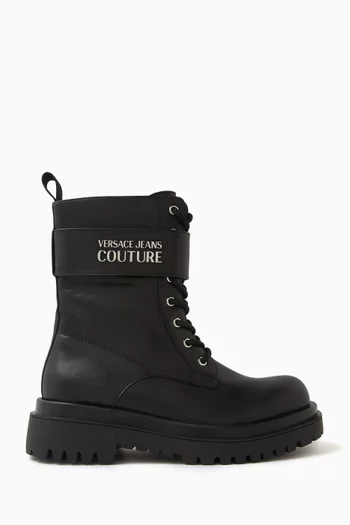 Drew Combat Boots in Leather