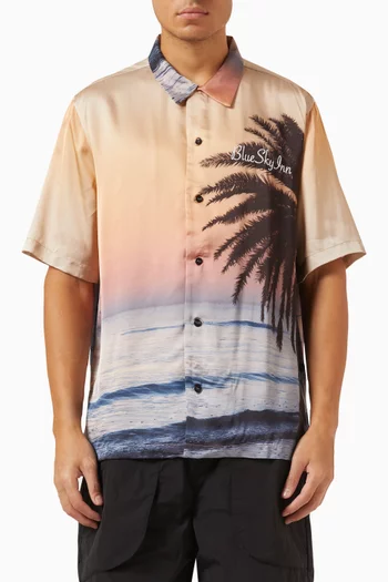 Sunset Palms Shirt in Viscose