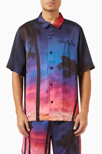 Sunset Palms Shirt in Viscose