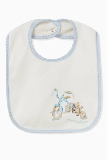Tricycle & Teddy Bib in Cotton