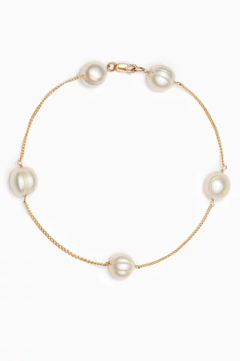 Perlas Chain Bracelet  in Gold-filled metal
