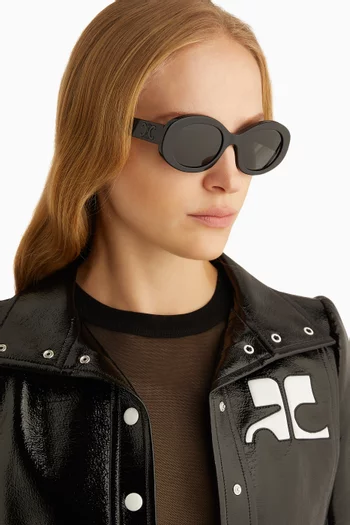 Oval Sunglasses in Acetate