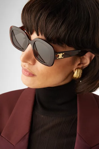 Oval Sunglasses in Acetate