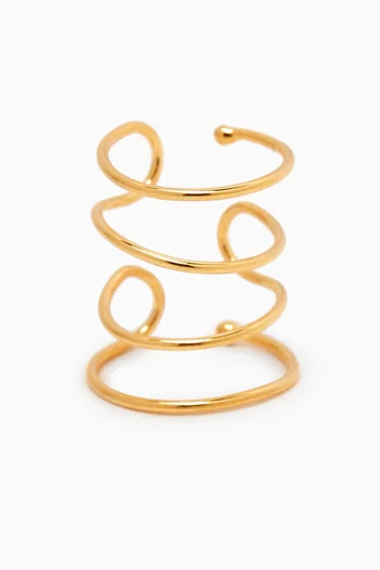 Loop Single Ear Cuff in 18kt Gold-plated Silver