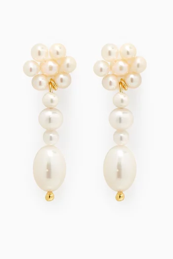 Rina Drop Earrings in 18kt Gold-plated Silver