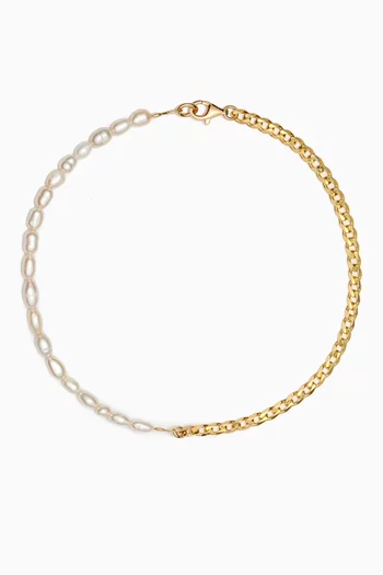 Terra Pearl Anklet in 18kt Gold-plated Silver
