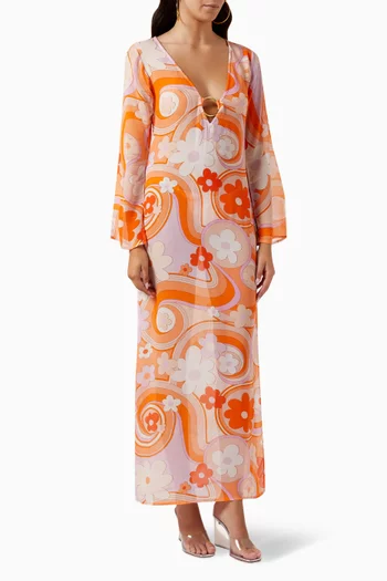 Totem Hoop Cover-up Maxi Dress in Viscose