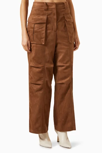 Cargo Pants in Faux-suede