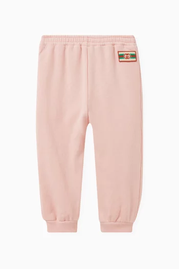 Logo-patch Trousers in Cotton