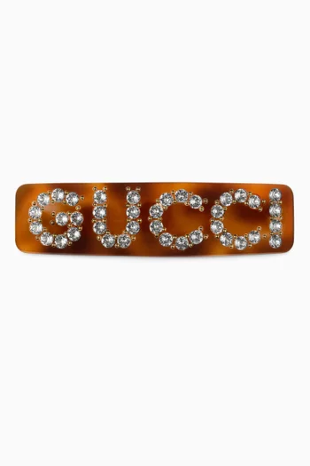 Gucci Crystal Hair Clip in Resin