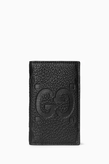 Jumbo GG Card Case in Leather